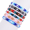 Cheap Promotion friendship gift bracelet colorful seed bead braided colorful bracelet handmade for women